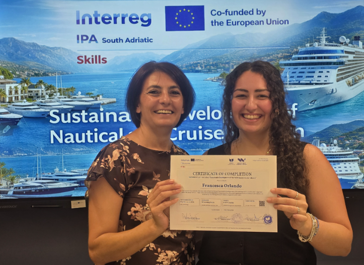 Ana Pešić dell'Università del Montenegro con Francesca Orlando